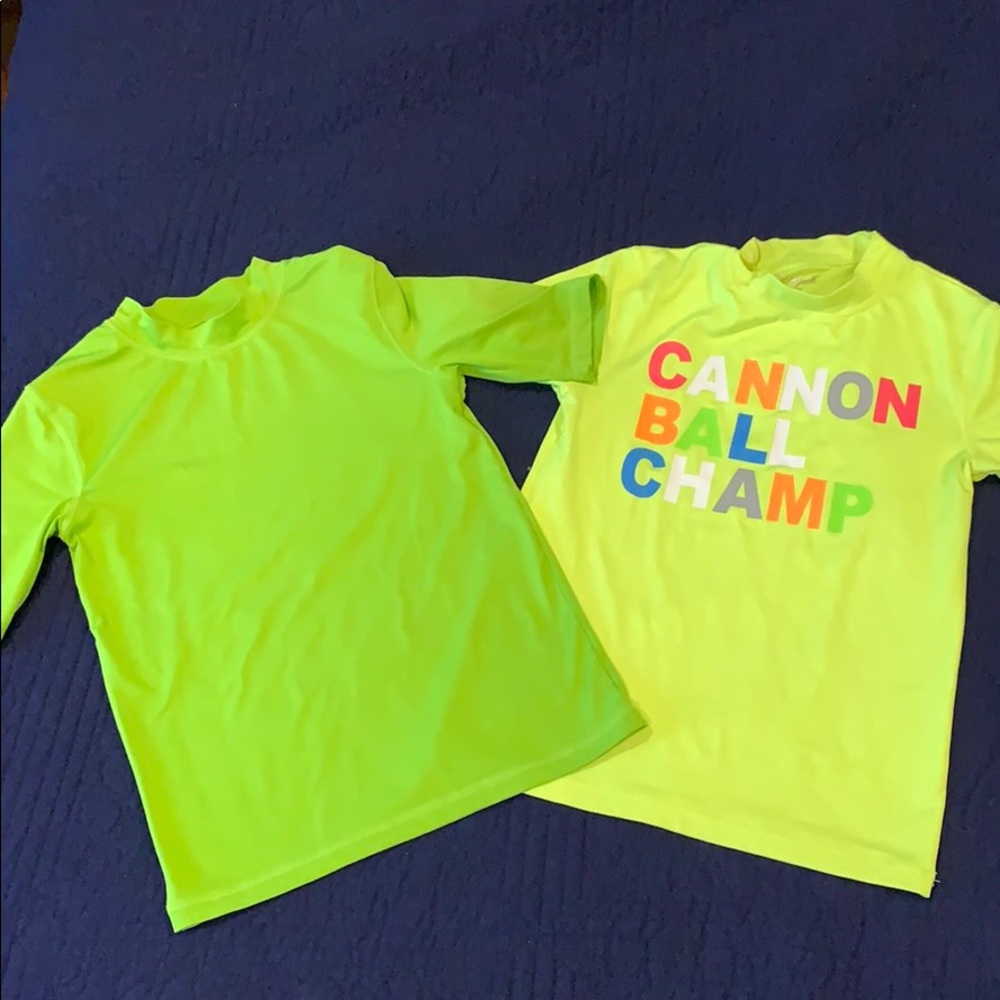 Two Cat & Jack sz M 8/10 rash guards